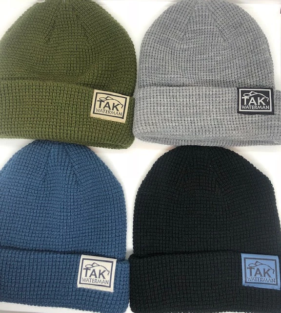 Tak Waterman Waffle Knit Beanies Hats 3 Tak Waterman Waffle Knit Beanies Hats